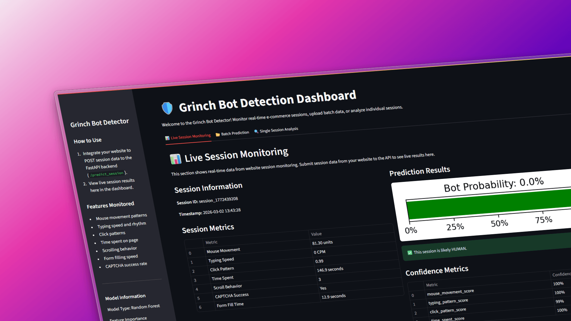Real-Time Bot Detection System (Walmart Sparkathon 2025)